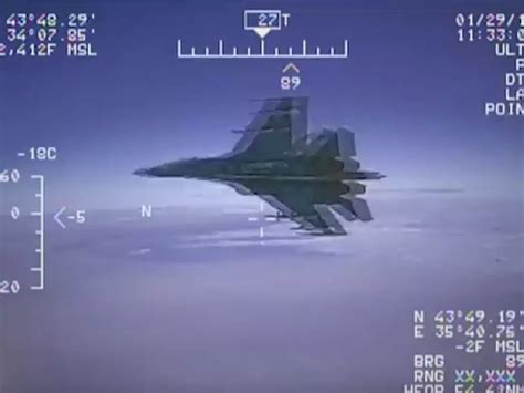 Shocking video shows Russian fighter jet flying within feet of .